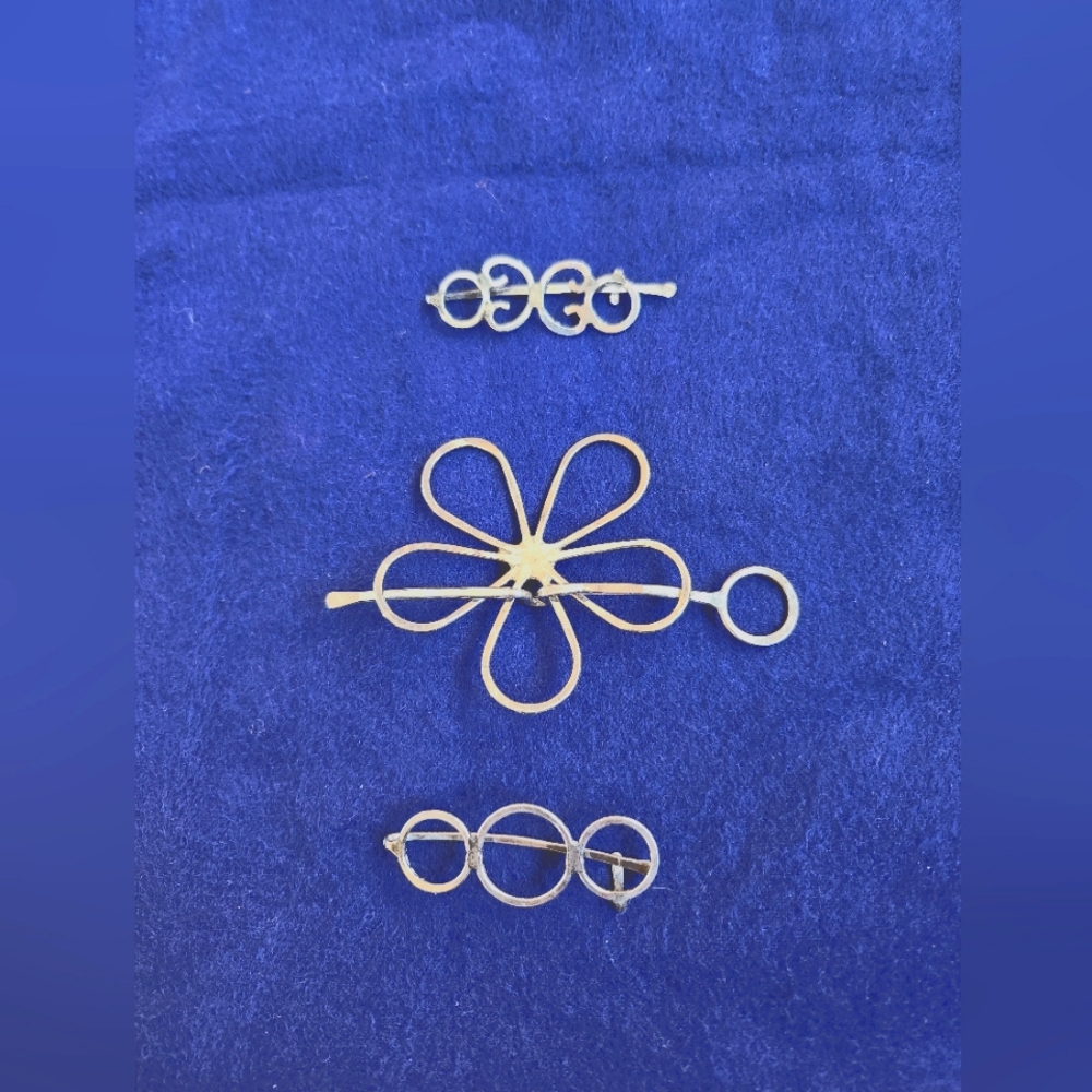 Sterling Hair Decoration and/or Pendant and Two Sterling Barretts
